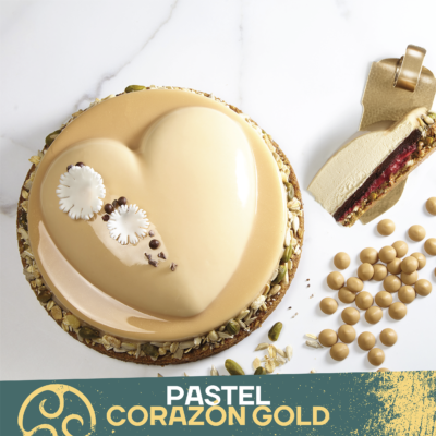 Pastel Corazon Callebaut Gold
